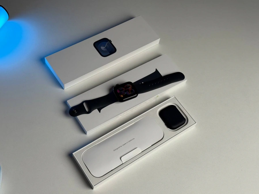 ВЖИВАНИЙ Apple Watch Series 9 GPS 45mm Midnight Aluminum Case with Midnight Sport Band - S/M (MR993) | Стан: гарний | Акумулятор: 91% | Гарантія: 1 місяць | Комплект: повний