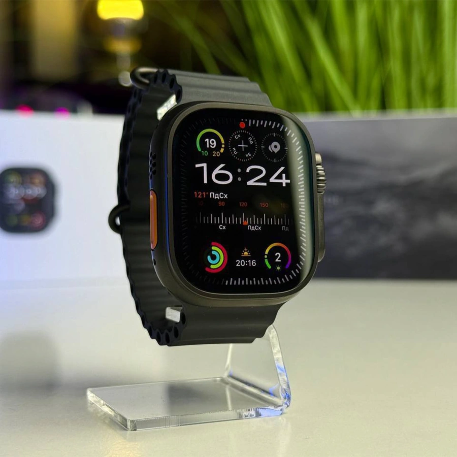 OPEN BOX Apple Watch Ultra 2 2024 GPS + Cellular 49mm Black Titanium Case with Black Ocean Band (MX4P3) | Стан: нові, не активовані | Акумулятор: 100% | Гарантія: 12 місяців | Комплект: повний