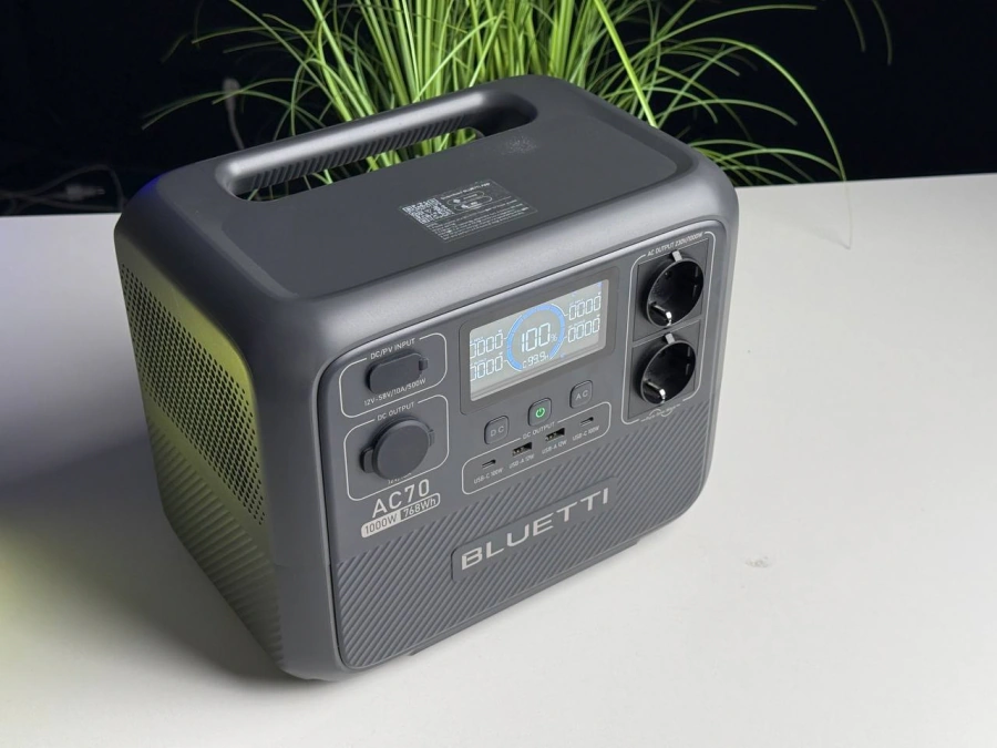 ВИТРИННАЯ зарядна станція BLUETTI AC70 Portable Power Station | 1000W 768Wh | Состояние: хорошее | Аккумулятор: 100% | Гарантия: 3 месяца | Комплект: зарядная станция