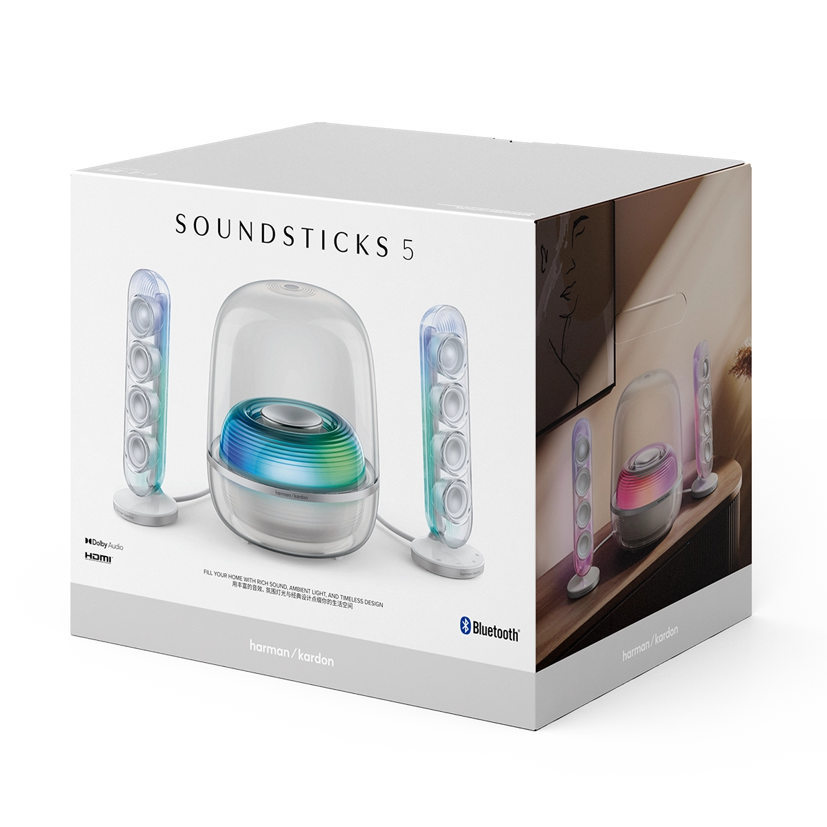 Акустична система Harman Kardon SoundSticks 5 Wi-Fi - White (HKSOUNDSTK5WFWEP)