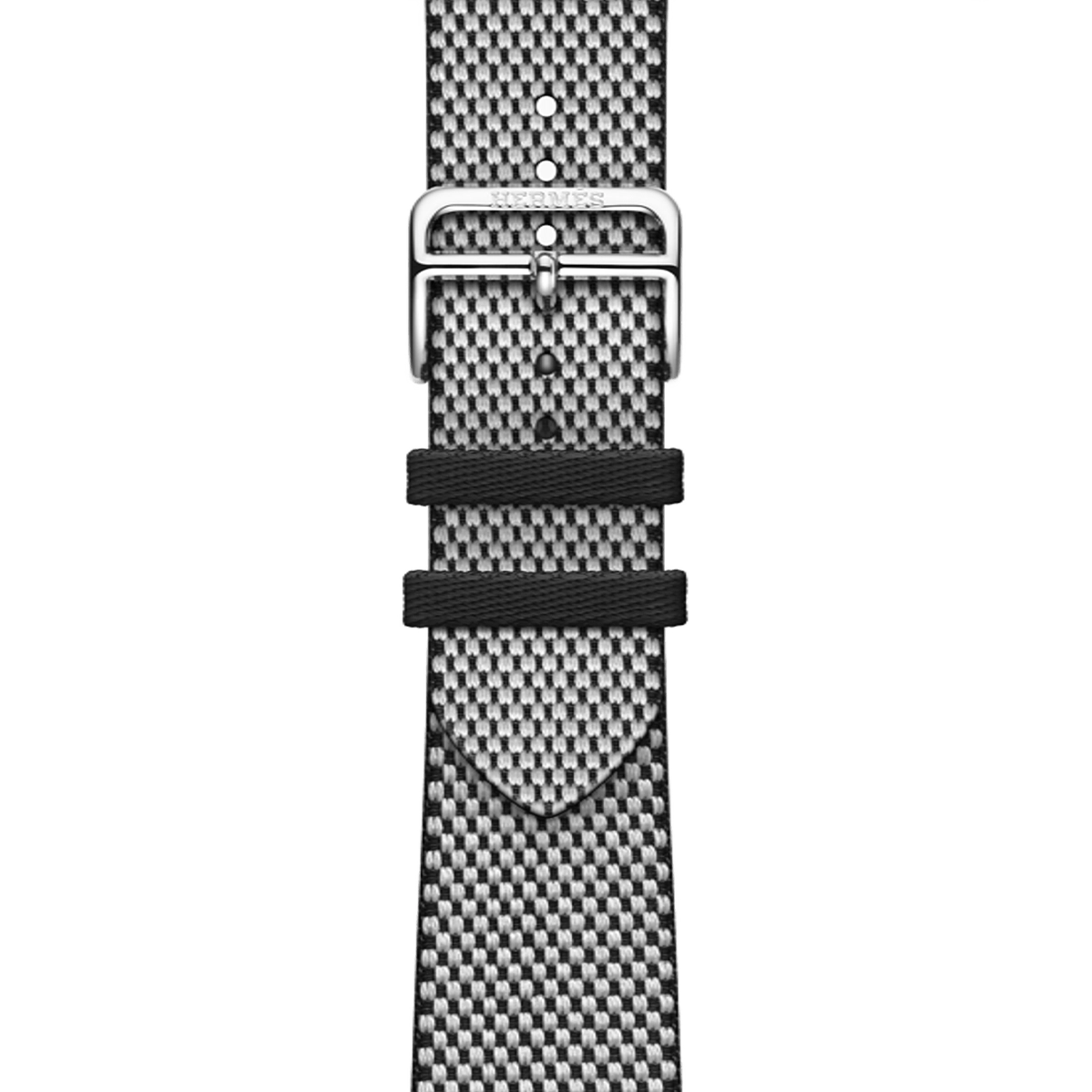 Apple Watch Hermès Series 11 GPS + Cellular 42mm Silver Titanium Case with Noir/Écru Toile H Single Tour (MF9P4+MDFK4)