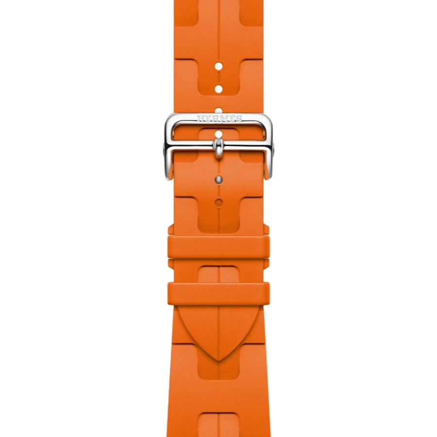 Apple Watch Hermès Series 11 GPS + Cellular 42mm Silver Titanium Case with Orange Kilim Single Tour (MF9P4+MXJJ3)