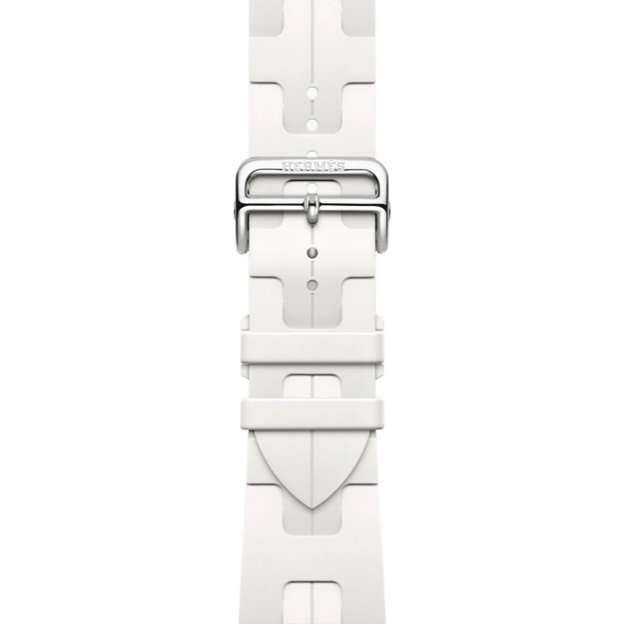 Apple Watch Hermès Series 11 GPS + Cellular 46mm Silver Titanium Case with Blanc Kilim Single Tour (MFC64+MDWC4)