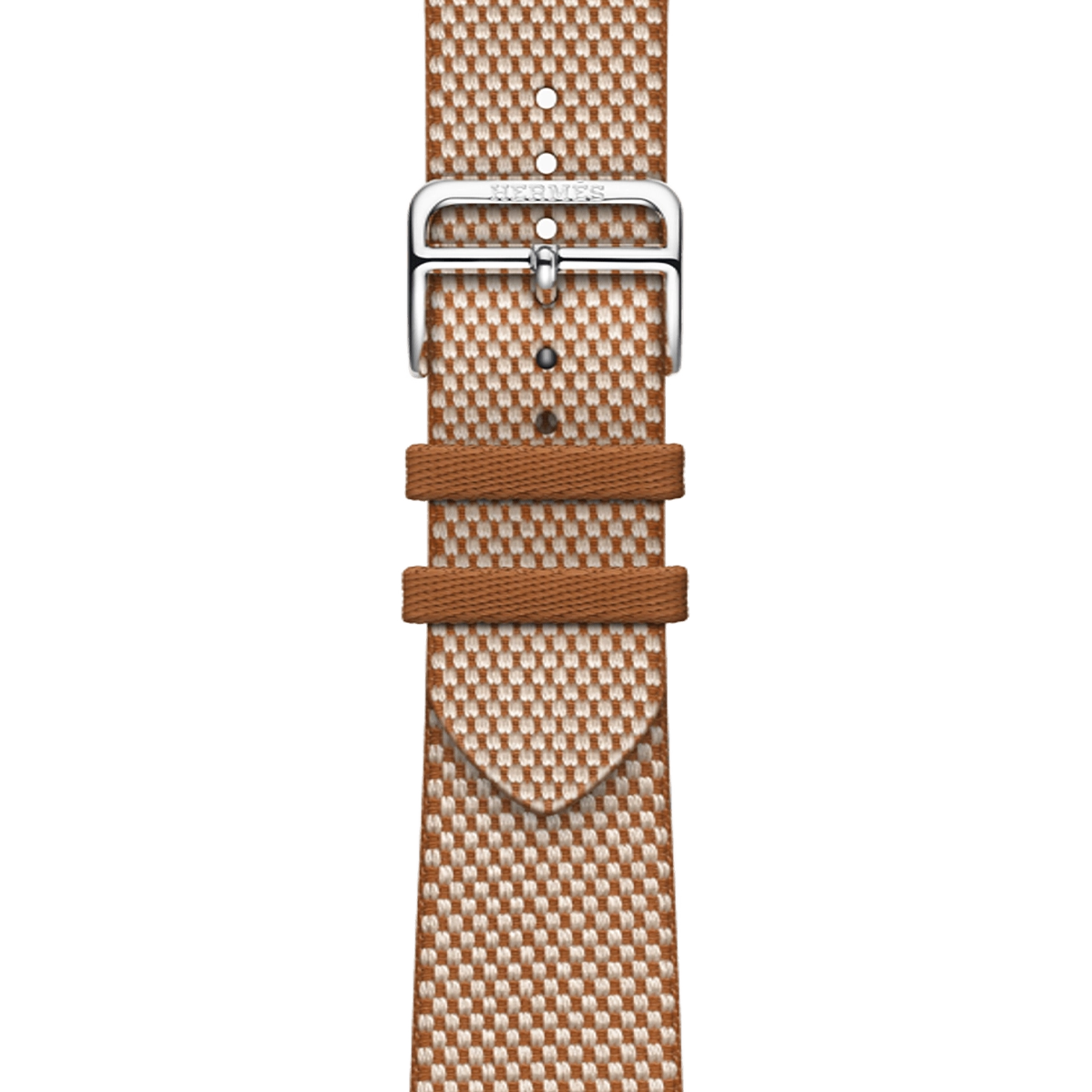 Apple Watch Hermès Series 11 GPS + Cellular 46mm Silver Titanium Case with Gold/Écru Toile H Single Tour (MFC64+MXJD3)