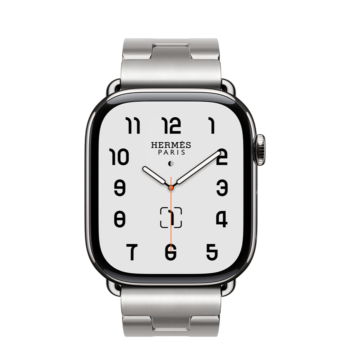 Apple Watch Hermès Series 11 GPS + Cellular 46mm Silver Titanium Case with Satiné Grand H - Small (MFC64+MXJW3)