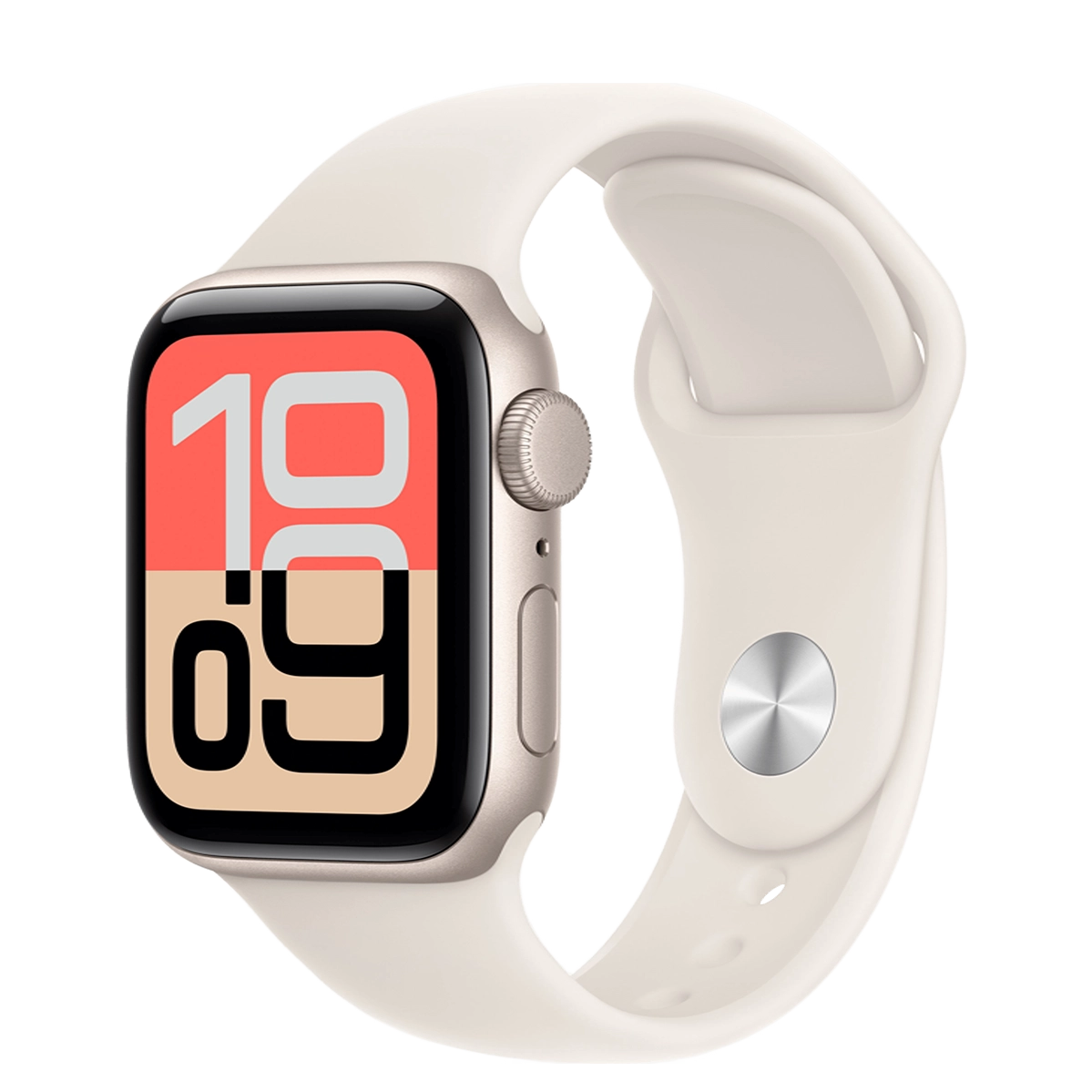 Apple Watch SE 3 GPS + Cellular 40mm Starlight Aluminum Case with Starlight Sport Band - S/M (MEP64)