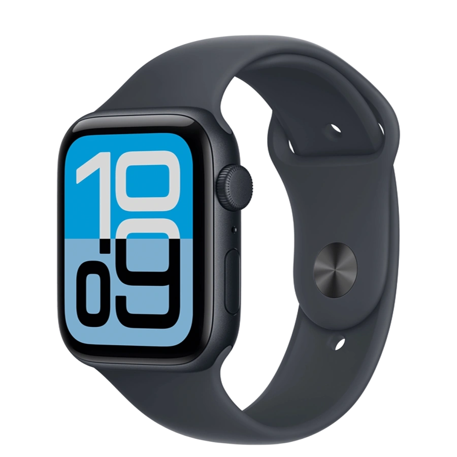 Apple Watch SE 3 GPS 44mm Midnight Aluminum Case with Midnight Sport Band - M/L (MEHQ4)