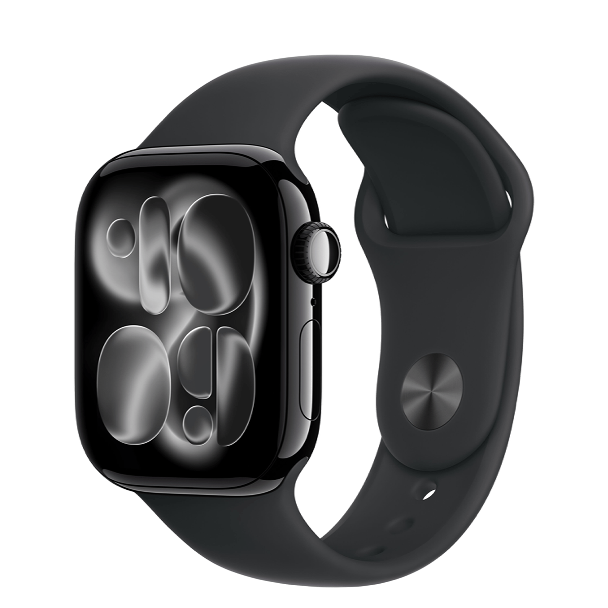 Apple Watch Series 11 GPS 42mm Jet Black Aluminum Case with Black Sport Band - S/M (MEQT4)