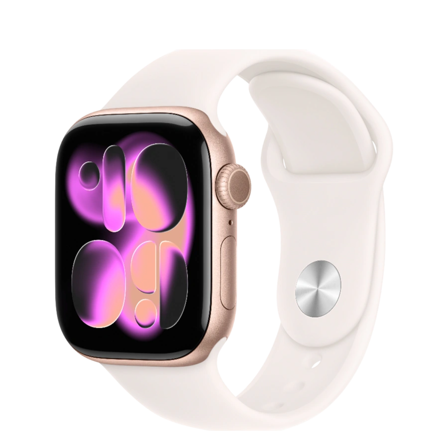 Apple Watch Series 11 GPS 42mm Rose Gold Aluminum Case with Light Blush Sport Band - M/L (MEU44)