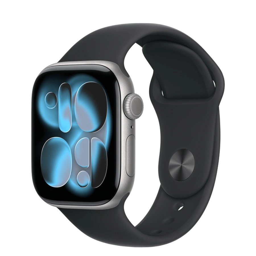 Apple Watch Series 11 GPS 42mm Space Gray Aluminum Case with Black Sport Band - M/L (MEQX4)