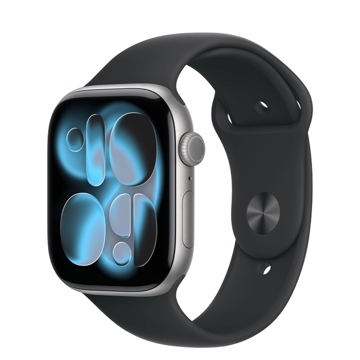 Apple Watch Series 11 GPS + Cellular 46mm Space Gray Aluminum Case with Black Sport Band - X/L (MFAE4+MXM53)
