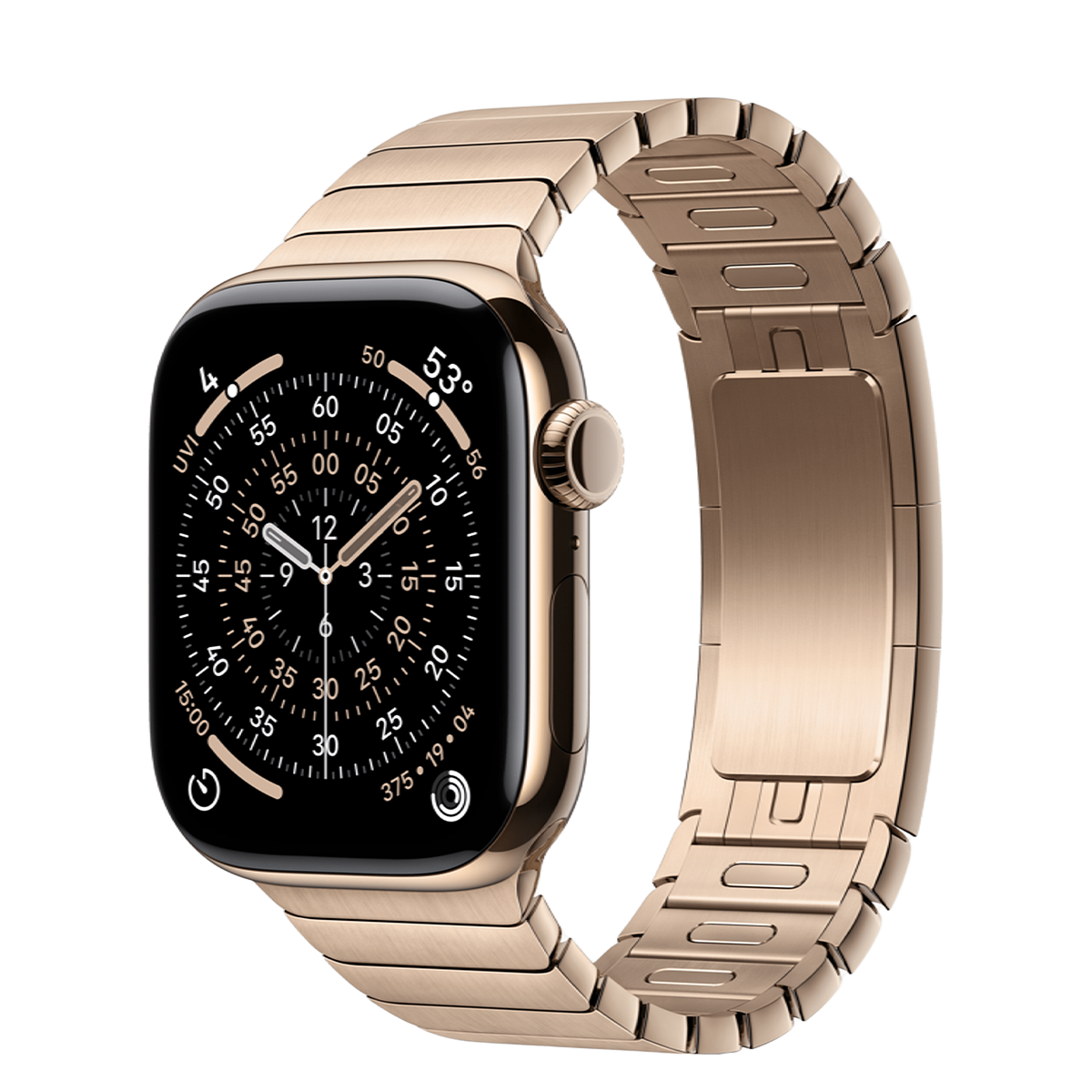 Apple Watch Series 11 GPS + Cellular 42mm Gold Titanium Case with Gold Link Bracelet (MF9M4+MXMC3)