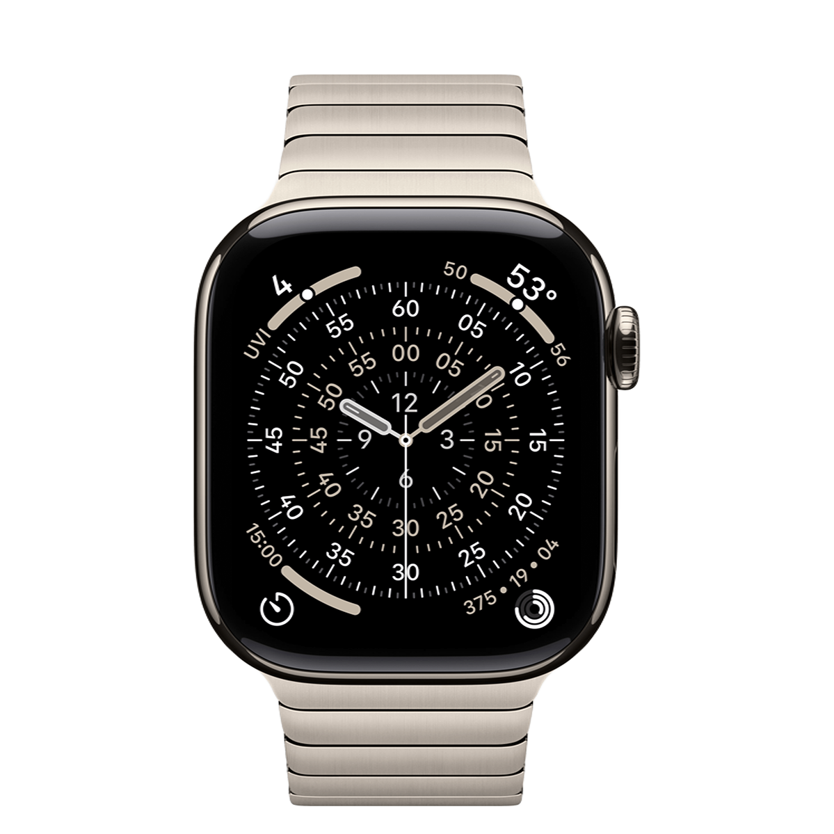 Apple Watch Series 11 GPS + Cellular 42mm Natural Titanium Case with Natural Link Bracelet (MF9H4+MXMA3)