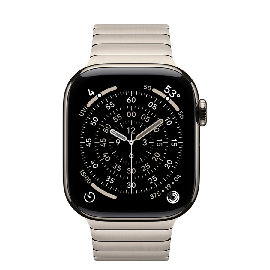 Apple Watch Series 11 GPS + Cellular 42mm Natural Titanium Case with Natural Link Bracelet (MF9H4+MXMA3)