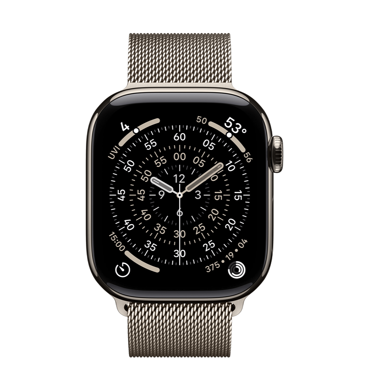 Apple Watch Series 11 GPS + Cellular 42mm Natural Titanium Case with Natural Milanese Loop (MF8P4)