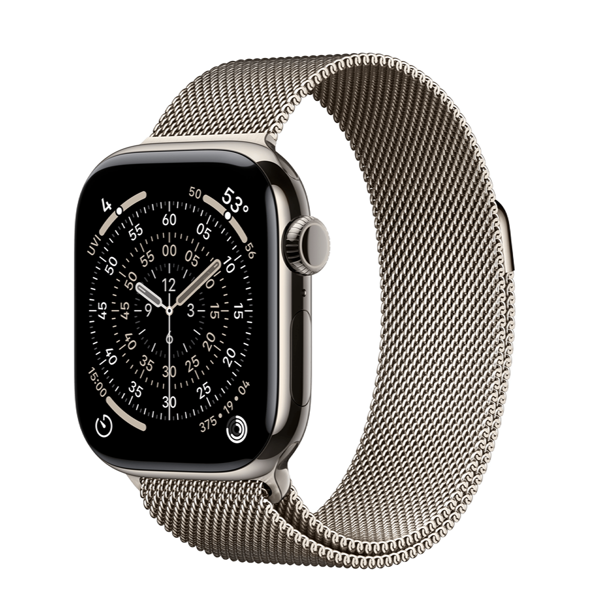 Apple Watch Series 11 GPS + Cellular 42mm Natural Titanium Case with Natural Milanese Loop (MF8P4)
