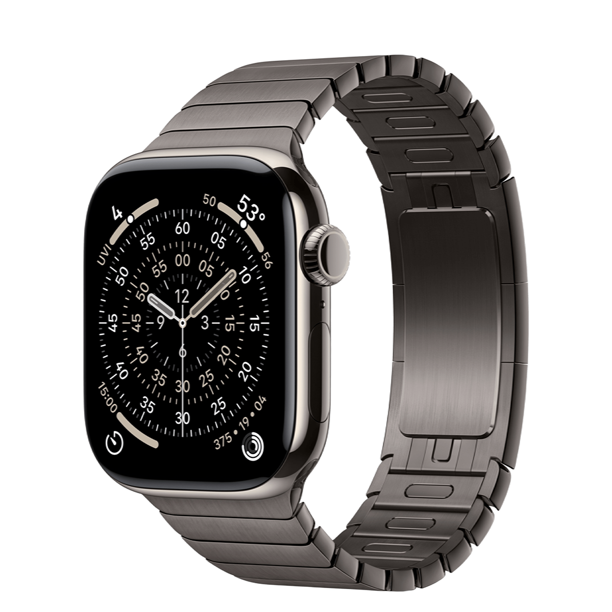 Apple Watch Series 11 GPS + Cellular 42mm Natural Titanium Case with Slate Link Bracelet (MF9H4+MXMD3)