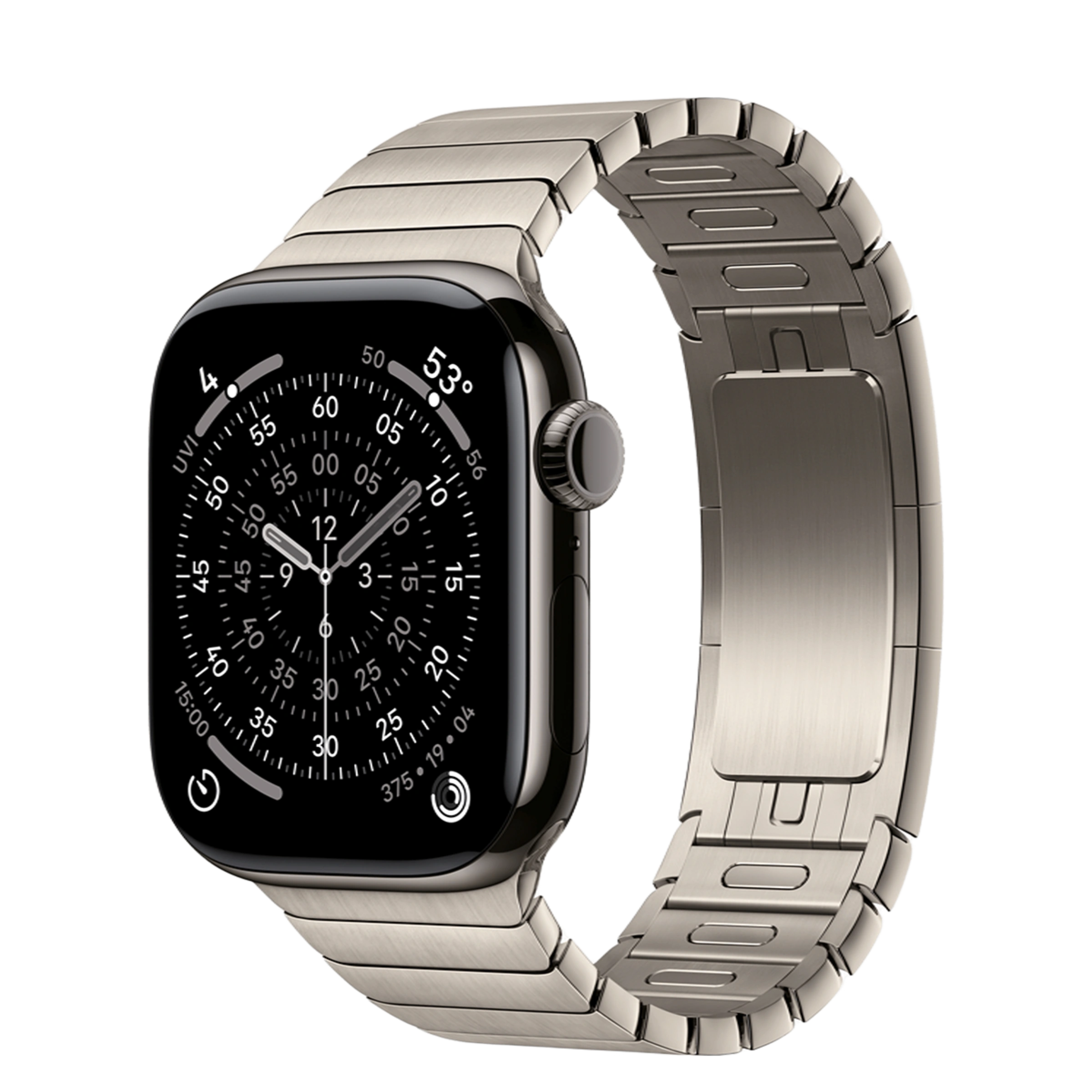 Apple Watch Series 11 GPS + Cellular 42mm Slate Titanium Case with Natural Link Bracelet (MF9K4+MXMA3)