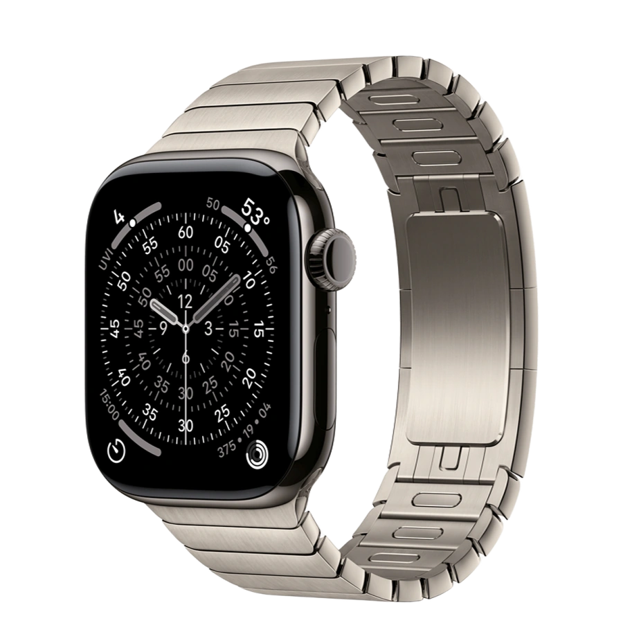 Apple Watch Series 11 GPS + Cellular 42mm Slate Titanium Case with Natural Link Bracelet (MF9K4+MXMA3)
