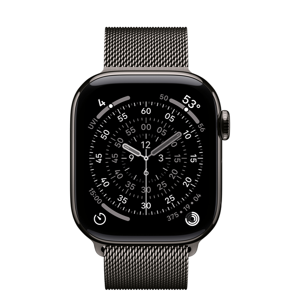 Apple Watch Series 11 GPS + Cellular 42mm Slate Titanium Case with Slate Milanese Loop (MF9K4+MGJ14)
