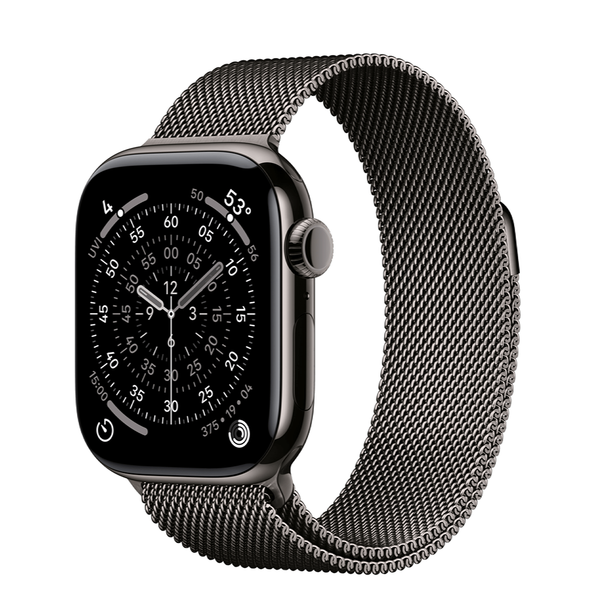 Apple Watch Series 11 GPS + Cellular 42mm Slate Titanium Case with Slate Milanese Loop (MF9K4+MGJ14)