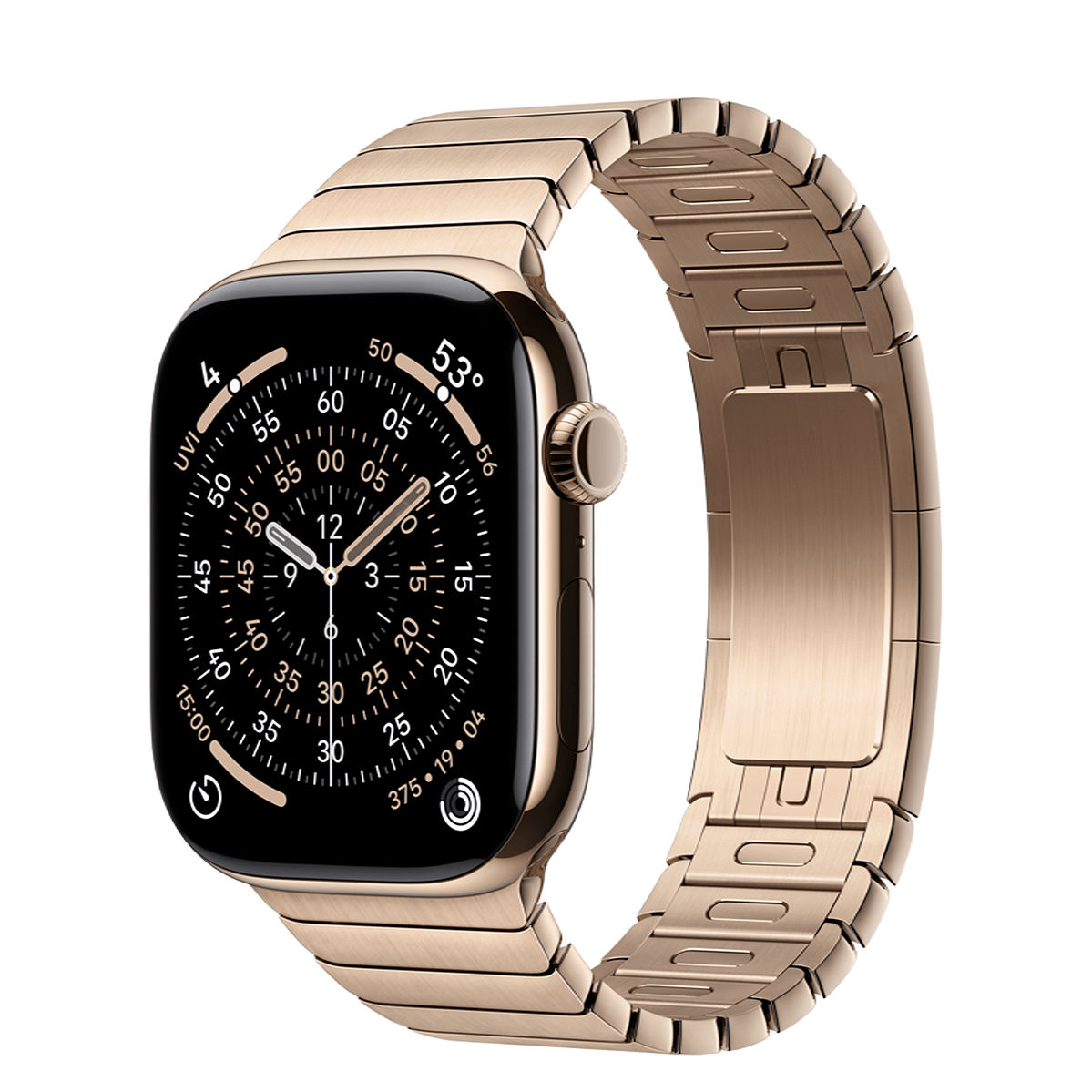 Apple Watch Series 11 GPS + Cellular 46mm Gold Titanium Case with Gold Link Bracelet (MFC34+MXMH3)