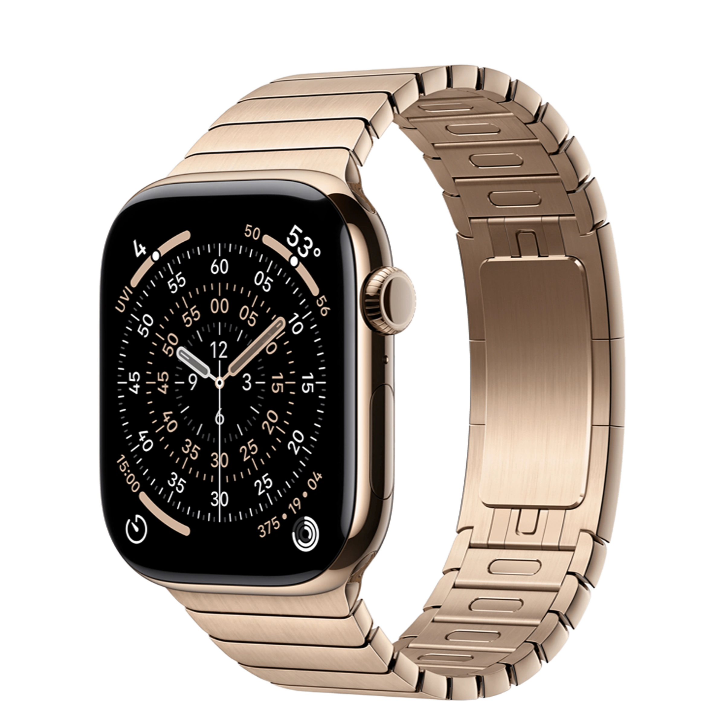 Apple Watch Series 11 GPS + Cellular 46mm Gold Titanium Case with Gold Link Bracelet (MFC34+MXMH3)