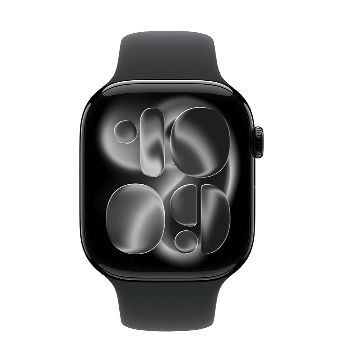 Apple Watch Series 11 GPS + Cellular 46mm Jet Black Aluminum Case with Black Sport Band - XL (MFAA4+MXM53)