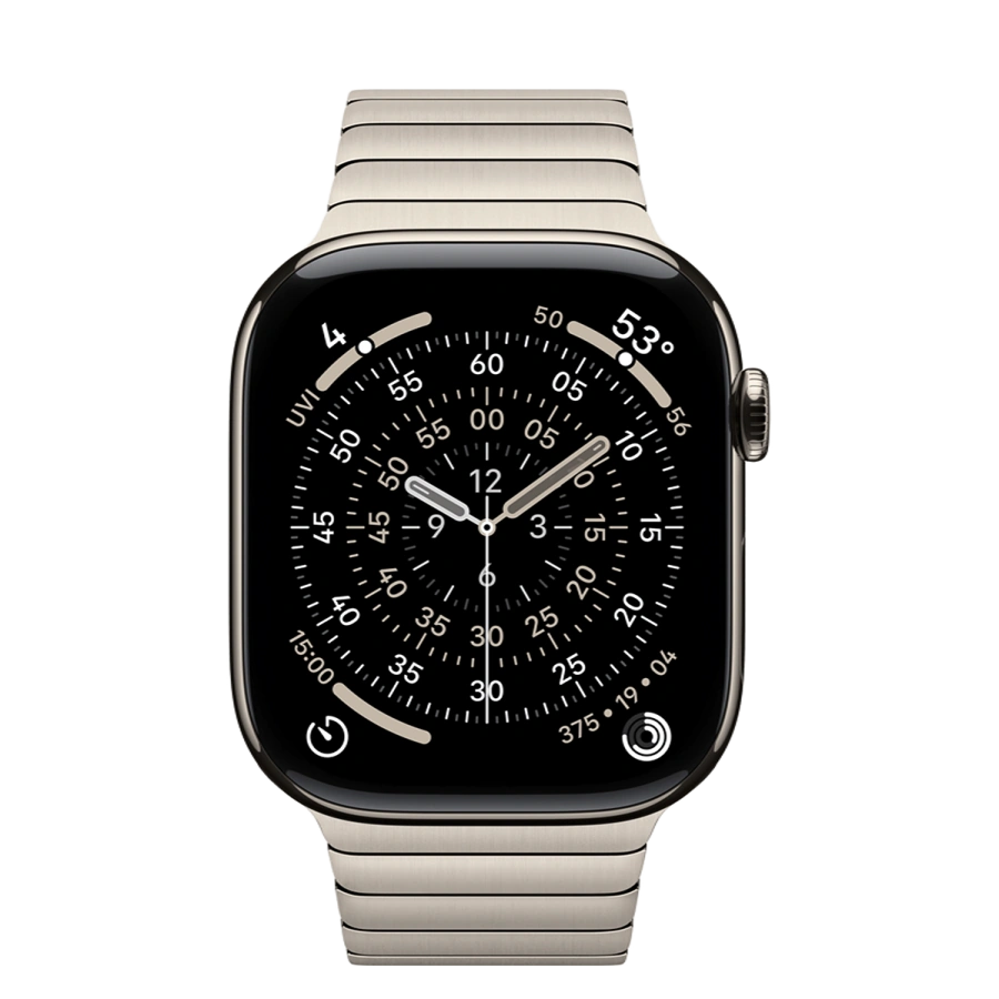 Apple Watch Series 11 GPS + Cellular 46mm Natural Titanium Case with Natural Link Bracelet (MFAY4+MXMF3)