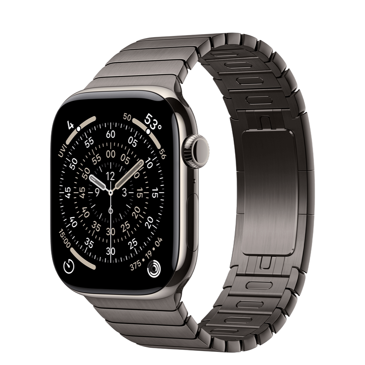 Apple Watch Series 11 GPS + Cellular 46mm Natural Titanium Case with Slate Link Bracelet (MFAY4+MXMK3)