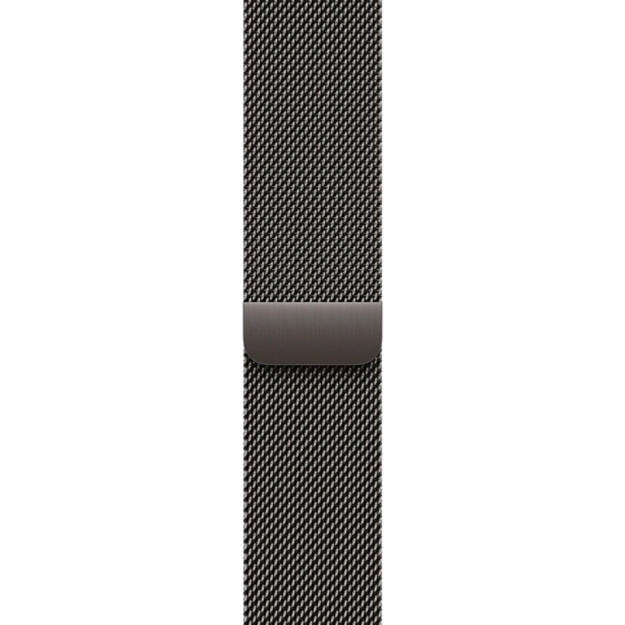 Apple Watch Series 11 GPS + Cellular 46mm Natural Titanium Case with Slate Milanese Loop - S/M (MFAY4+MGJ64)