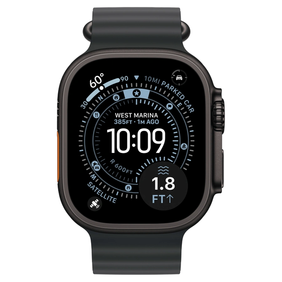 Apple Watch Ultra 3 GPS + Cellular 49mm Black Titanium Case with Black Ocean Band (MF0J4)