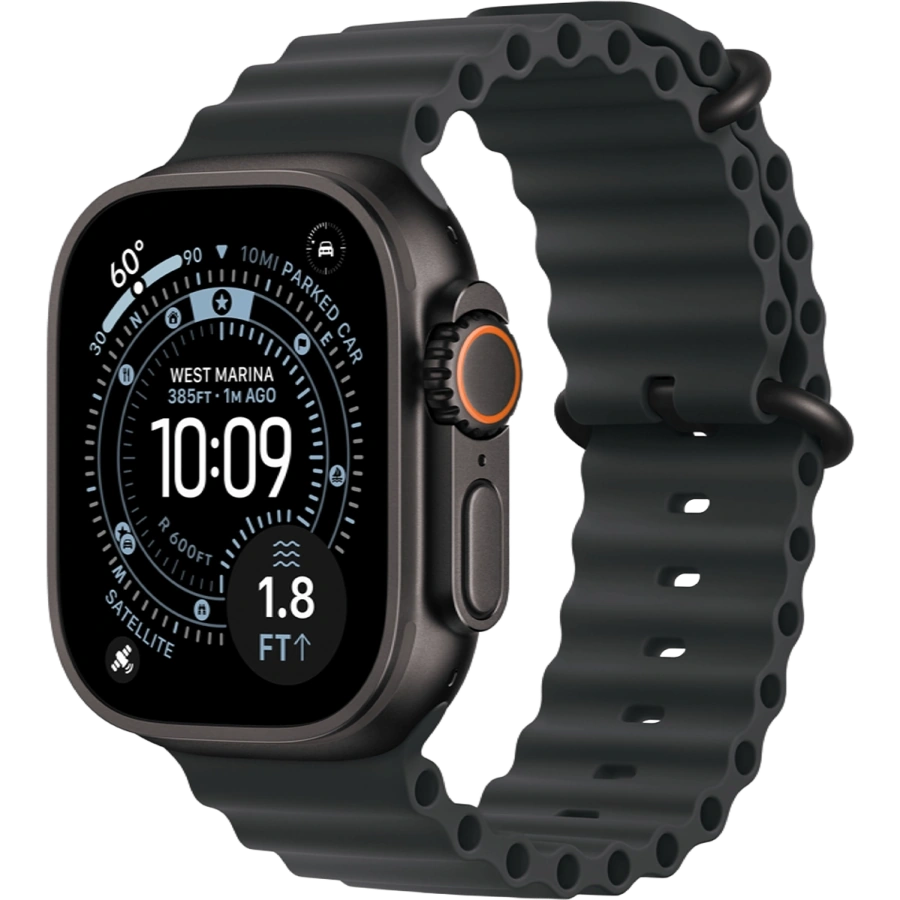 Apple Watch Ultra 3 GPS + Cellular 49mm Black Titanium Case with Black Ocean Band (MF0J4)