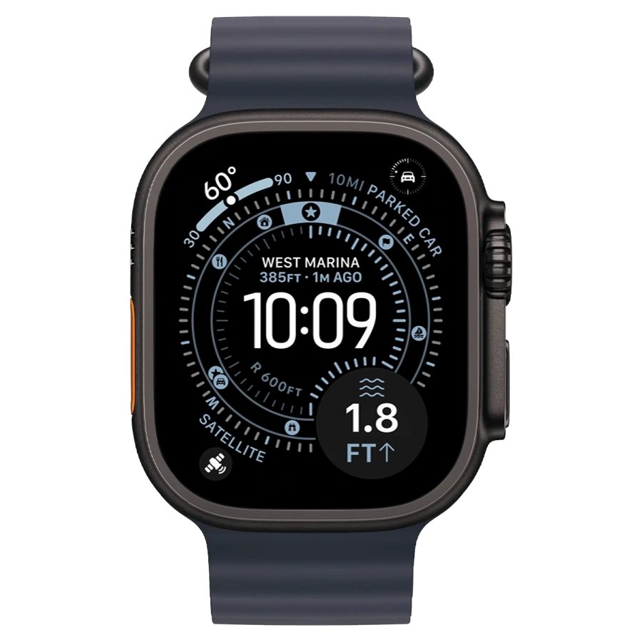 Apple Watch Ultra 3 GPS + Cellular 49mm Black Titanium Case with Navy Ocean Band (MF254+MYPA3)