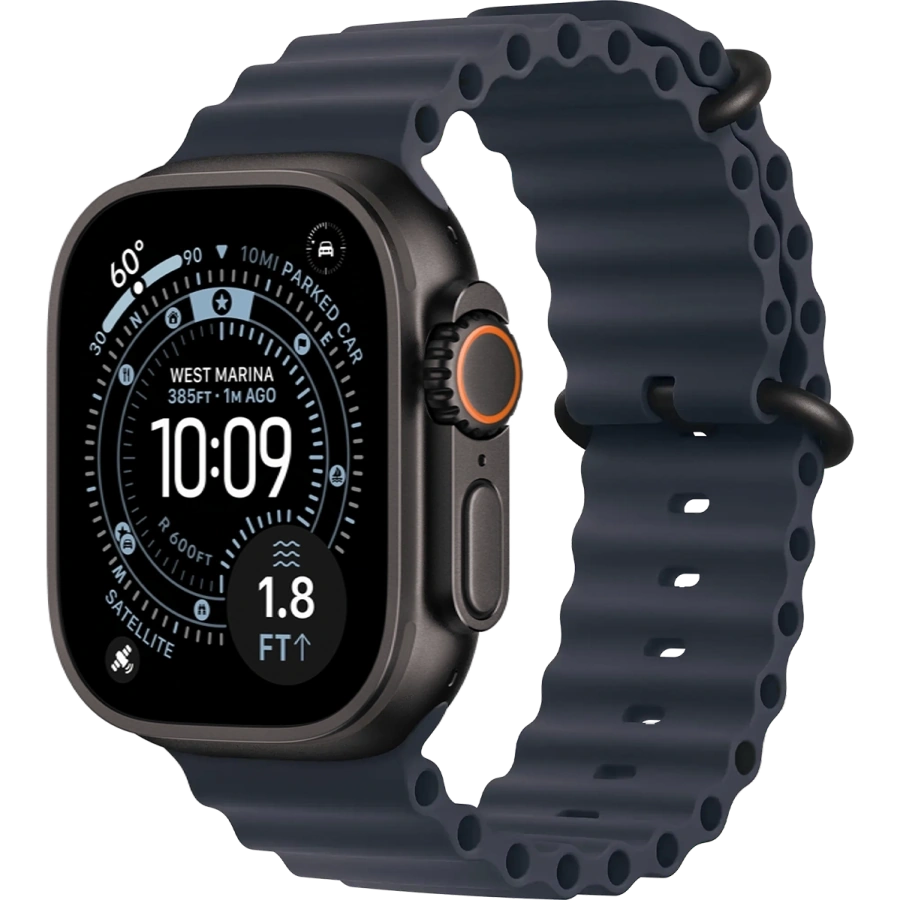 Apple Watch Ultra 3 GPS + Cellular 49mm Black Titanium Case with Navy Ocean Band (MF254+MYPA3)