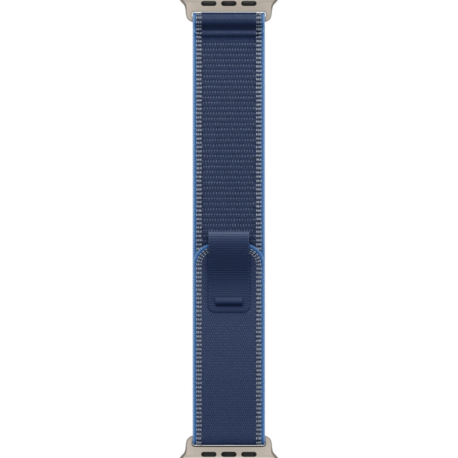 Apple Watch Ultra 3 GPS + Cellular 49mm Natural Titanium Case with Blue/Bright Blue Trail Loop - S/M (MEWR4)