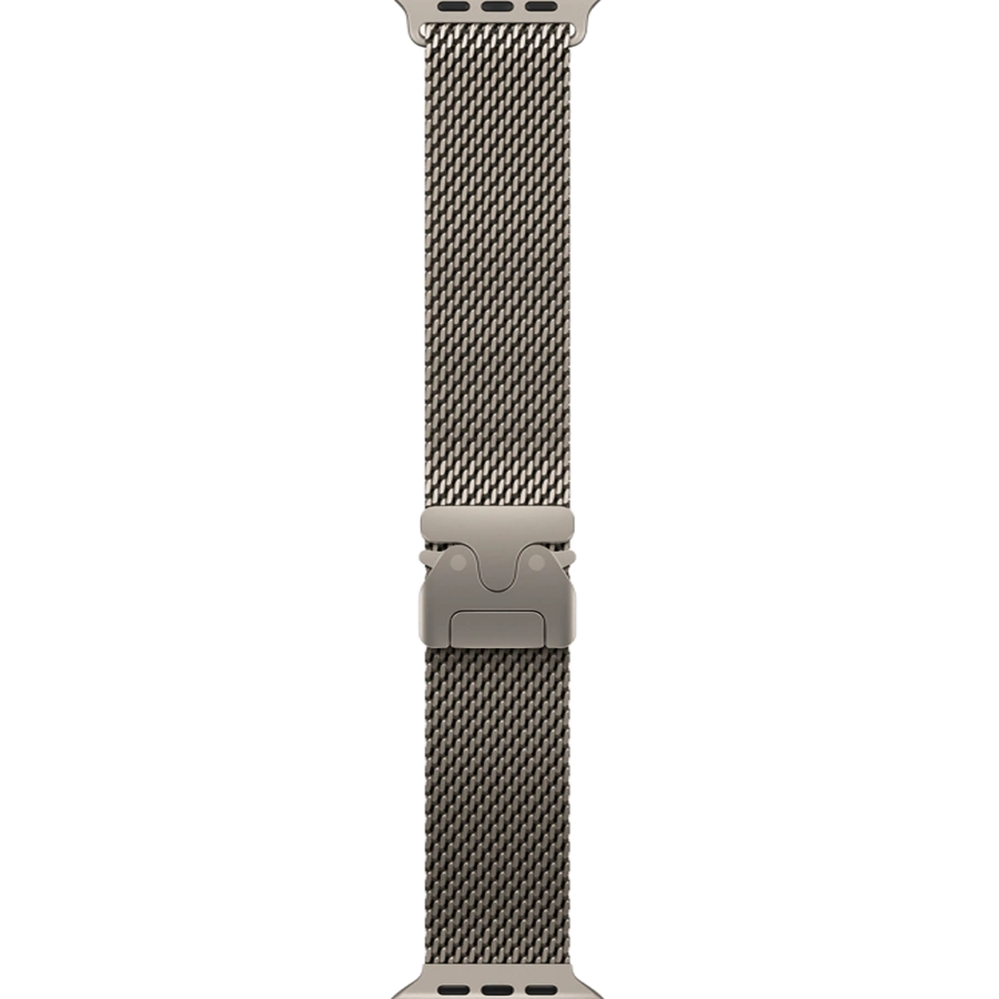 Apple Watch Ultra 3 GPS + Cellular 49mm Natural Titanium Case with Natural Titanium Milanese Loop - Medium (MEWY4)