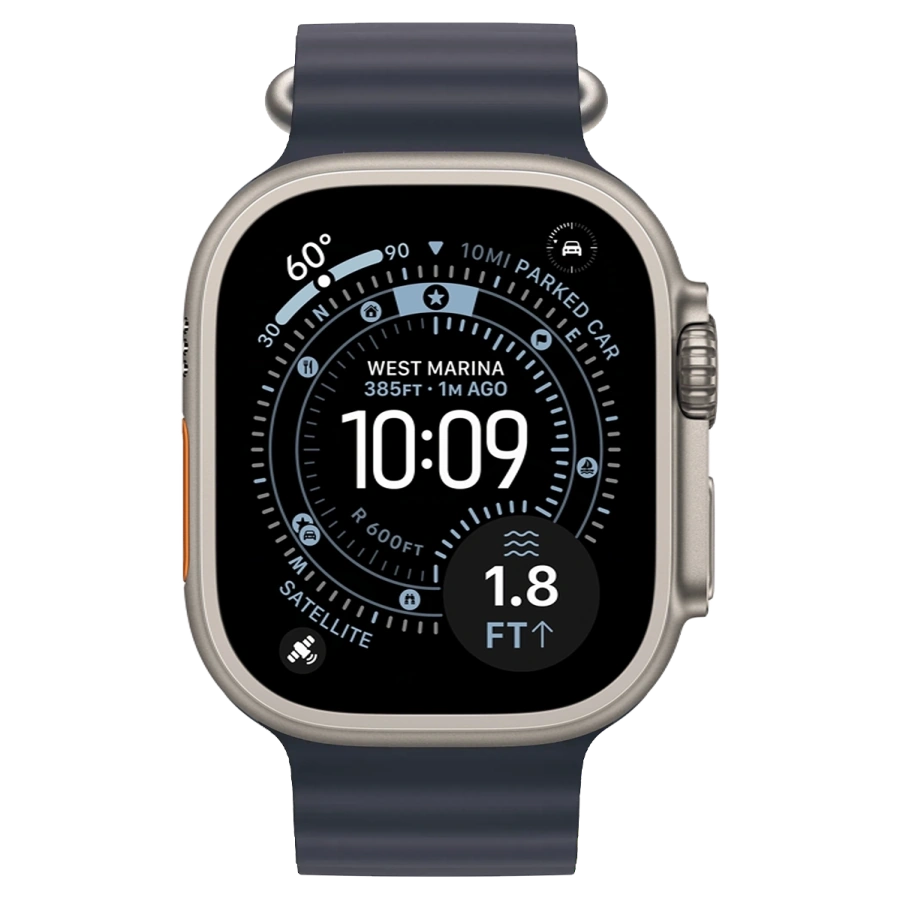 Apple Watch Ultra 3 GPS + Cellular 49mm Natural Titanium Case with Navy Ocean Band (MF1V4+MXTH3)