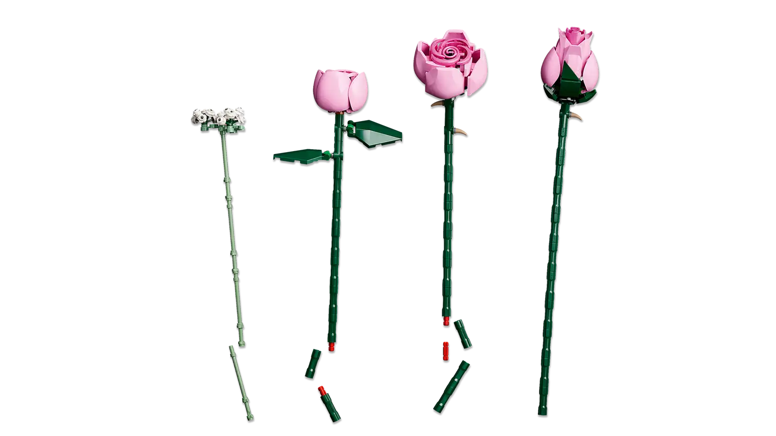 Блоковый конструктор LEGO Botanicals Букет рожевих троянд (10374)