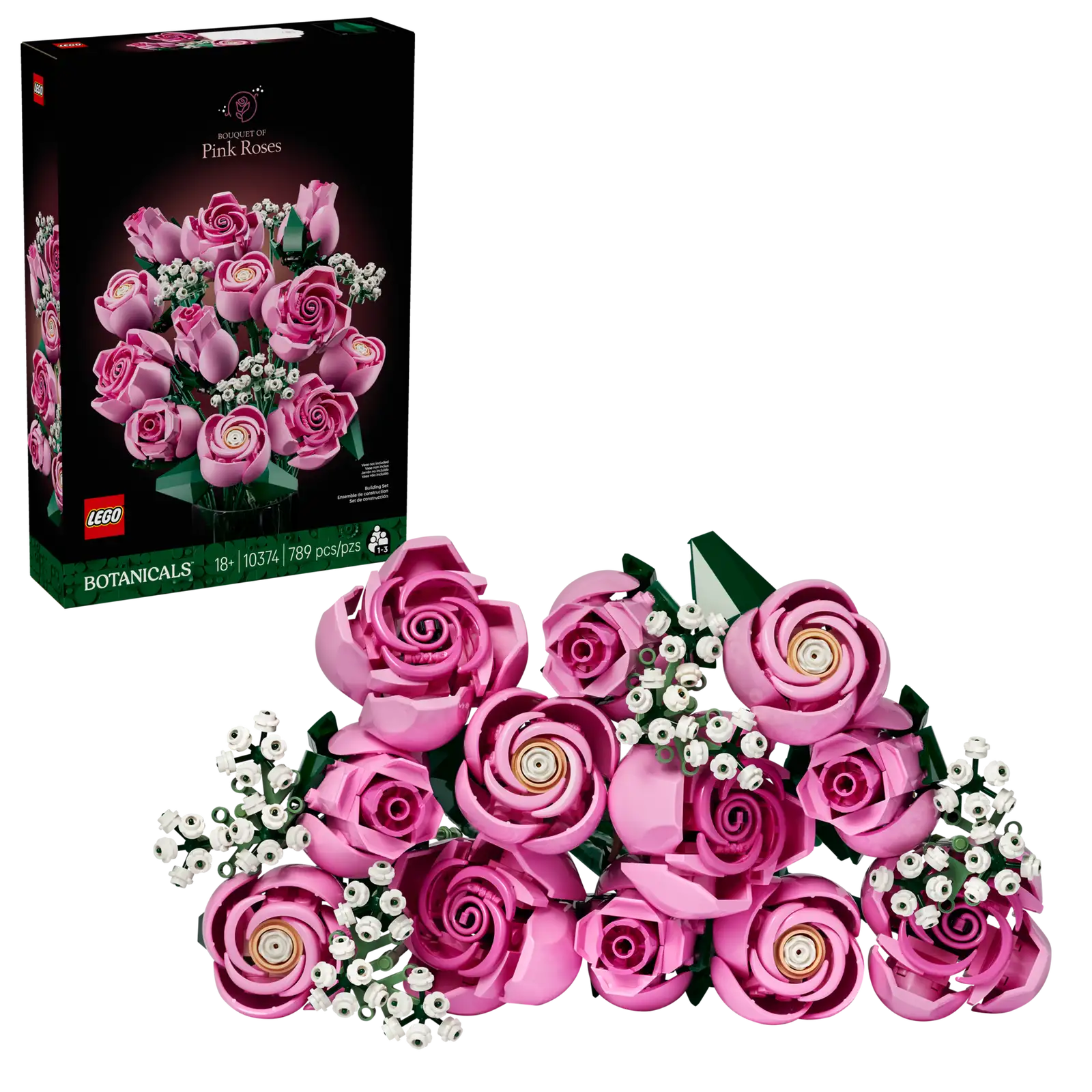 Блоковый конструктор LEGO Botanicals Букет рожевих троянд (10374)