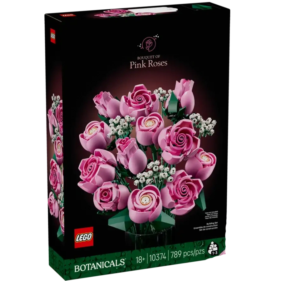 Блоковий конструктор LEGO Botanicals Букет рожевих троянд (10374)