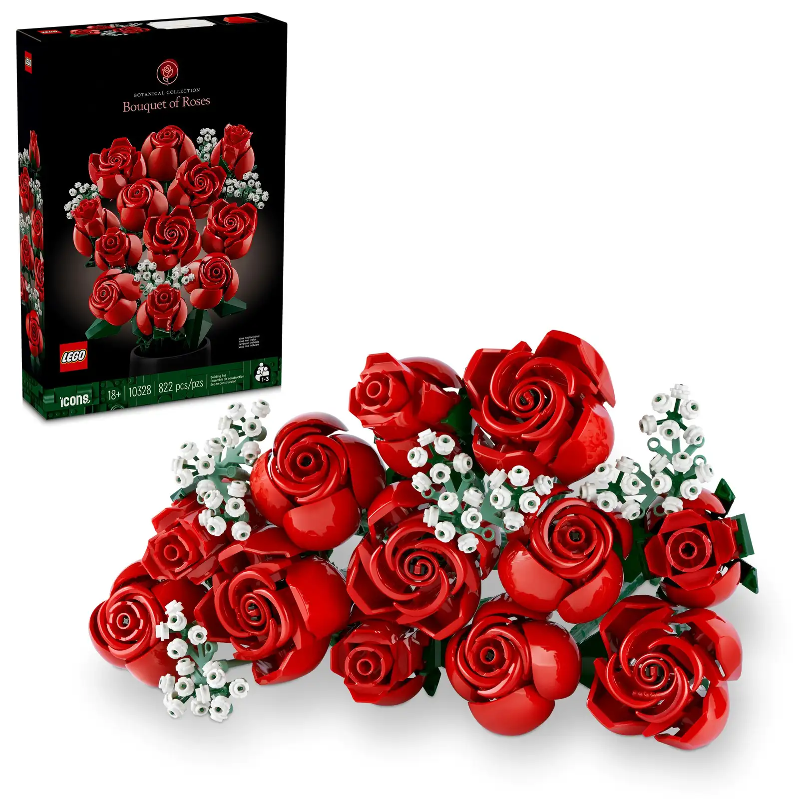 Блоковый конструктор LEGO Botanicals Букет роз (10328)
