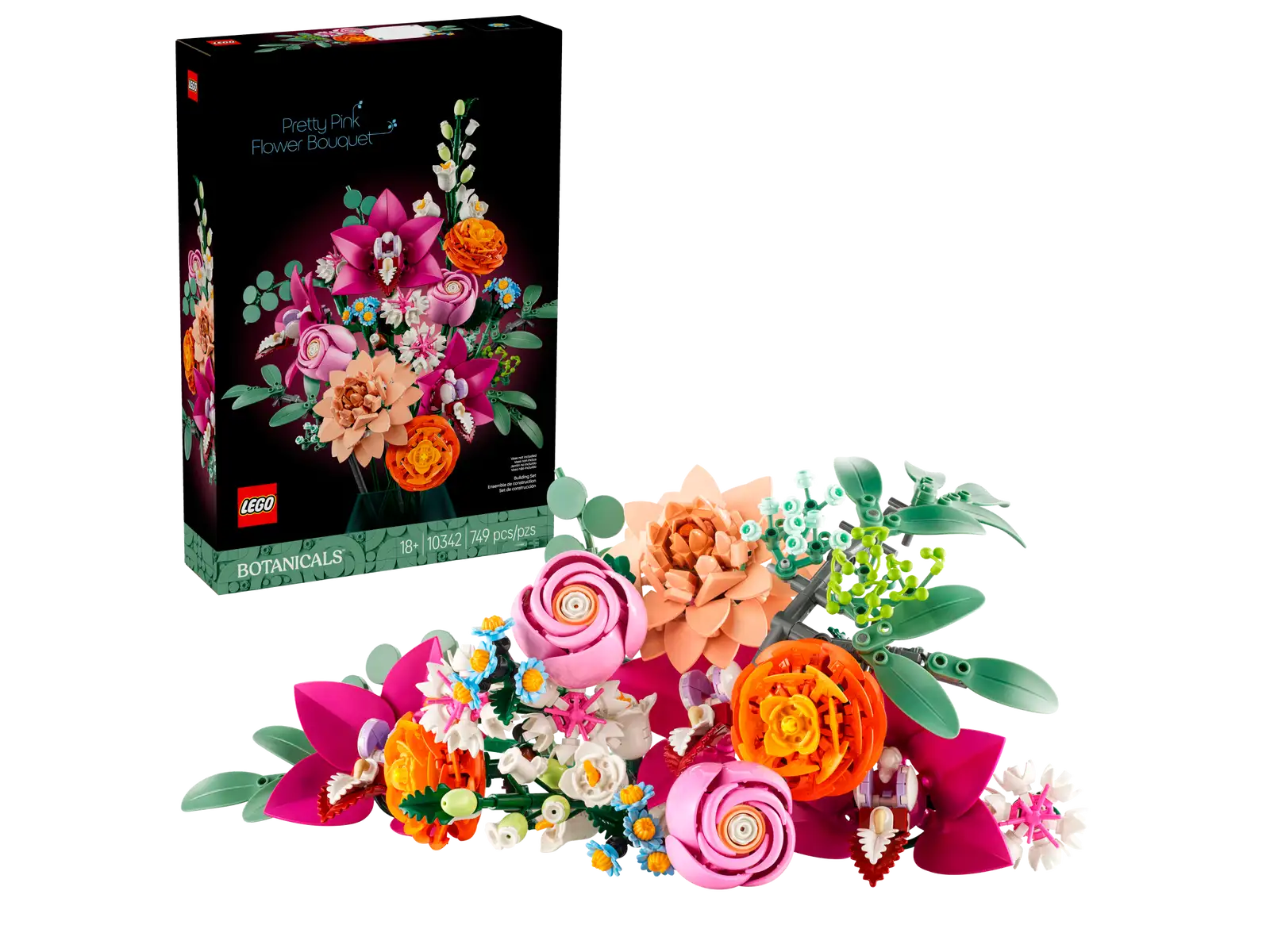 Блоковый конструктор LEGO Botanicals Милый розовый букет цветов (10342)