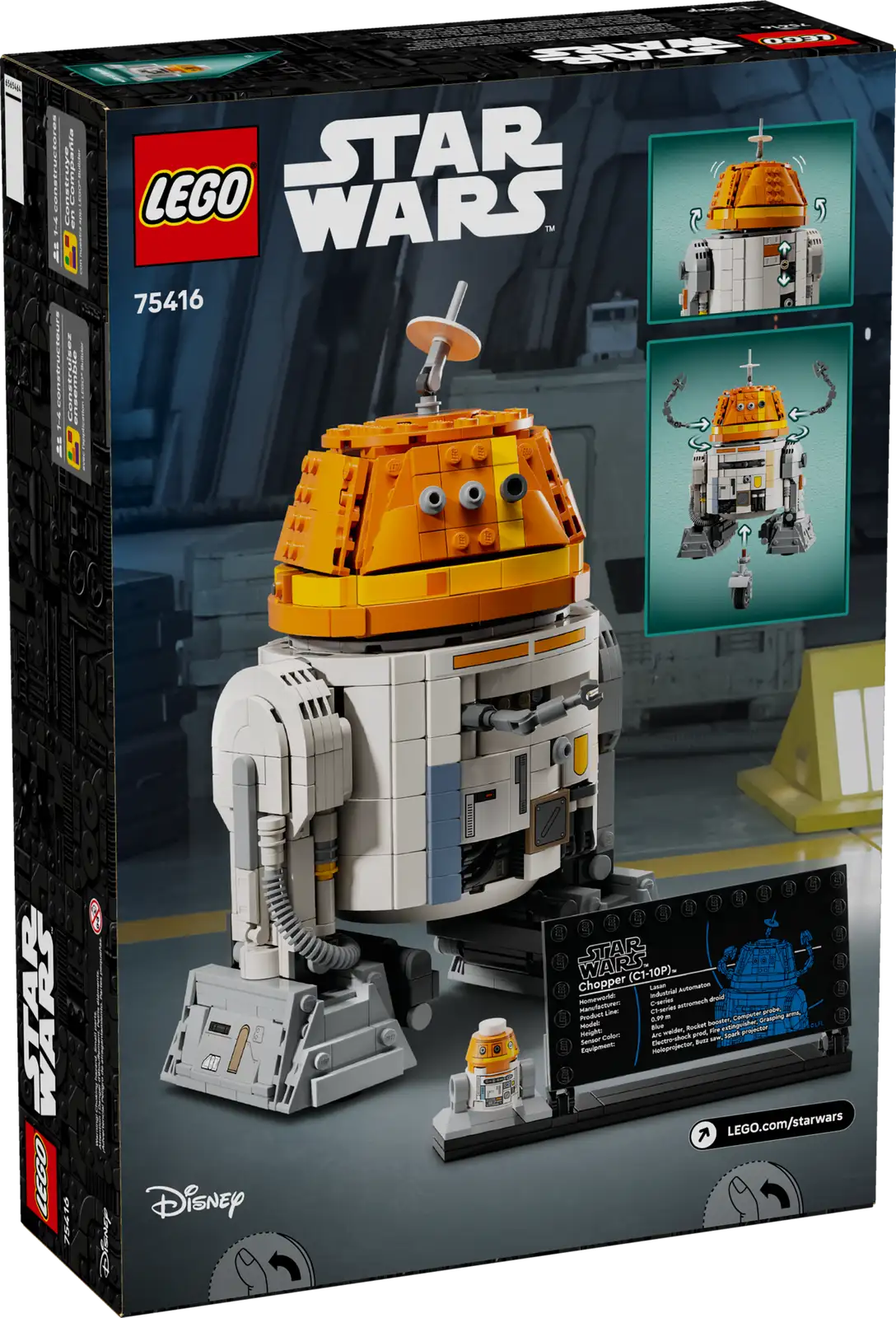 Блоковый конструктор LEGO Star Wars Дроид-астромеханик Чоппер C1-10P (75416)