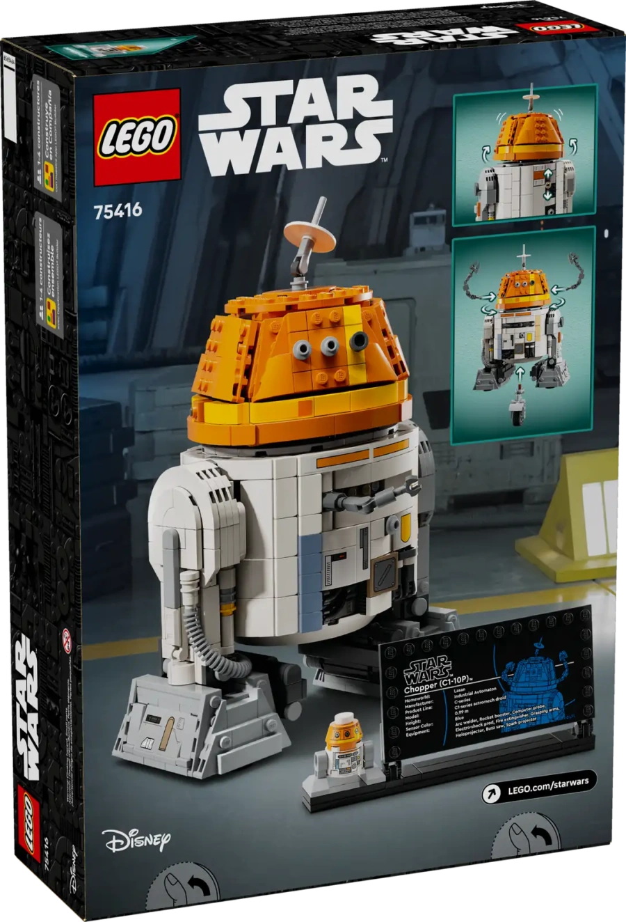 Блоковий конструктор LEGO Star Wars Дроїд-астромеханік Чоппер C1-10P (75416)
