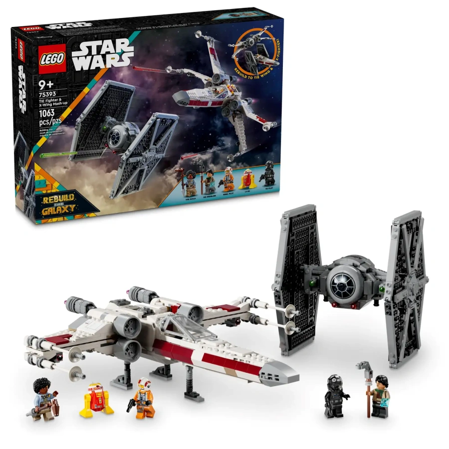 Блоковий конструктор LEGO Star Wars Збірний пакет «Винищувач TIE і Корабель X-wing» (75393)