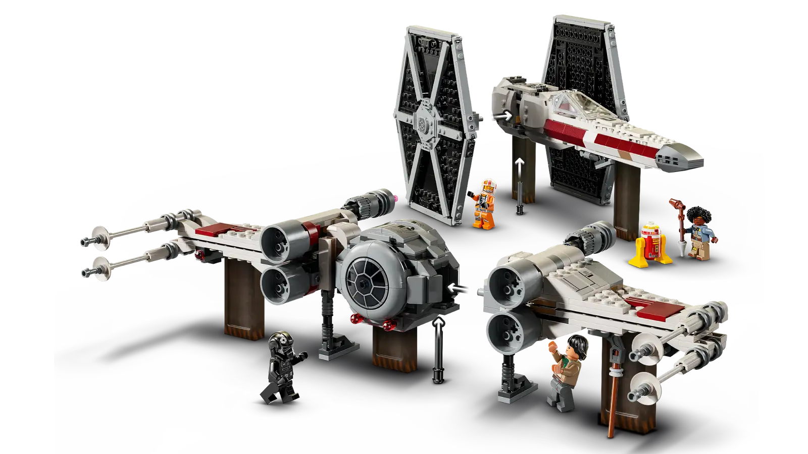 Блоковий конструктор LEGO Star Wars Збірний пакет «Винищувач TIE і Корабель X-wing» (75393)