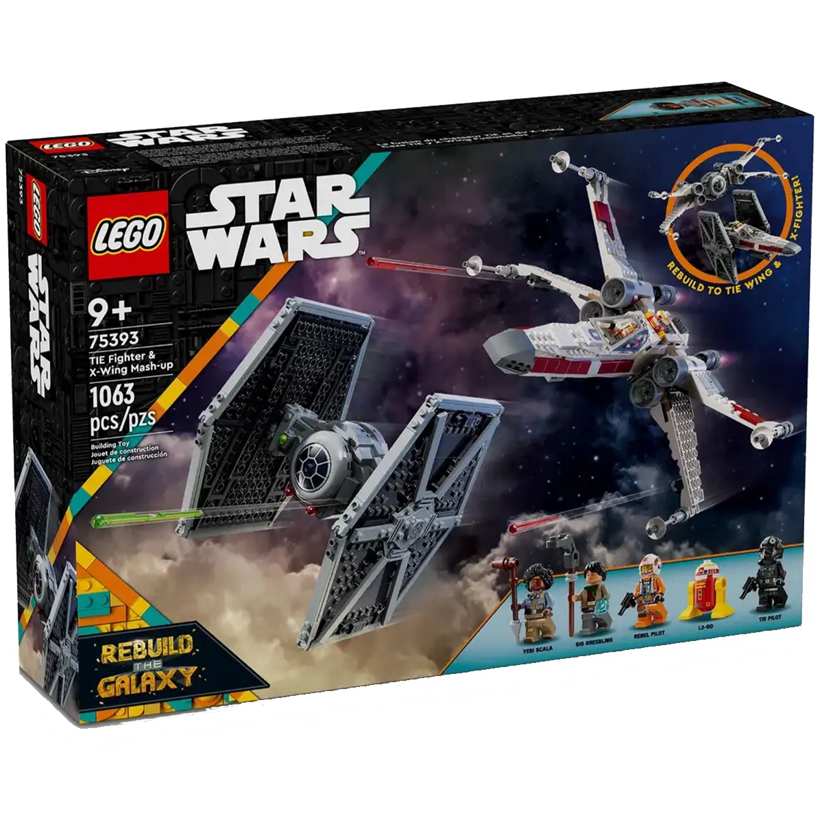 Блоковий конструктор LEGO Star Wars Збірний пакет «Винищувач TIE і Корабель X-wing» (75393)