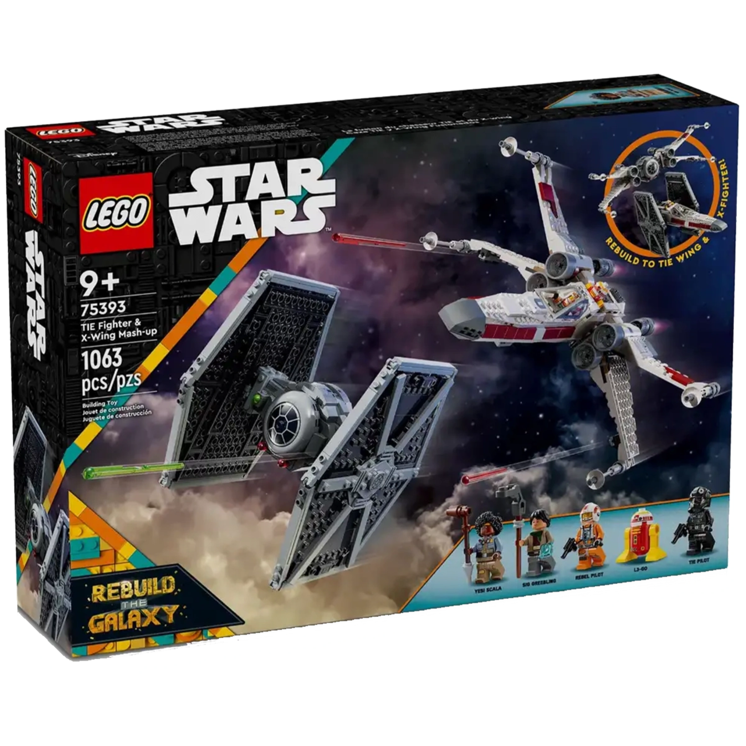 Блоковый конструктор LEGO Star Wars Сборный пакет «Истребитель TIE и Корабль X-Wing» (75393)