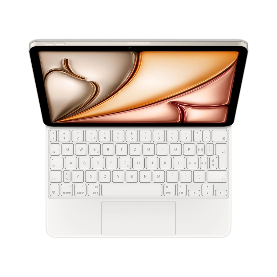 Чехол-клавиатура Apple Magic Keyboard for iPad Air 11" M2-M4 & iPad Air 10.9" & iPad Pro 11" M2 - Swiss - White (MJQJ3SM/A) с гравировкой кириллицы на клавиатуре